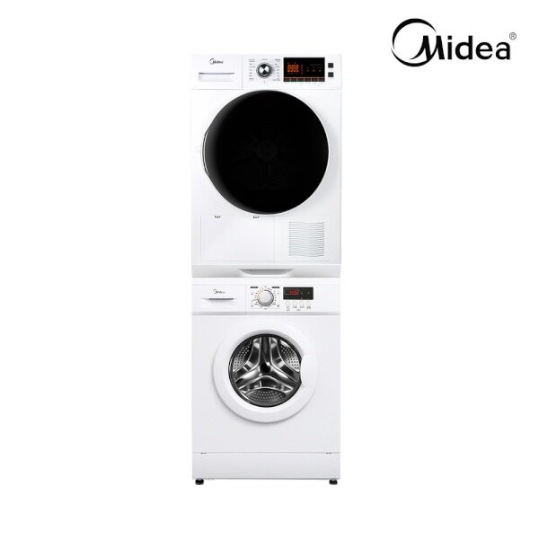 [미디어] Midea 트윈타워 의류건조기 10kg + 드럼세탁기 7kg [방문설치] CFW-702 + MC-H103W > 생활가전 