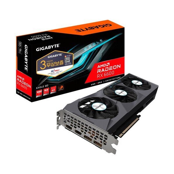 GIGABYTE 라데온 RX 6600 EAGLE D6 8GB 피씨디렉트 > 그래픽카드 