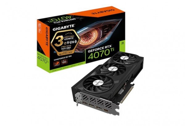 GIGABYTE 지포스 RTX 4070 Ti WINDFORCE OC D6X 12GB 제이씨현 > 그래픽카드 