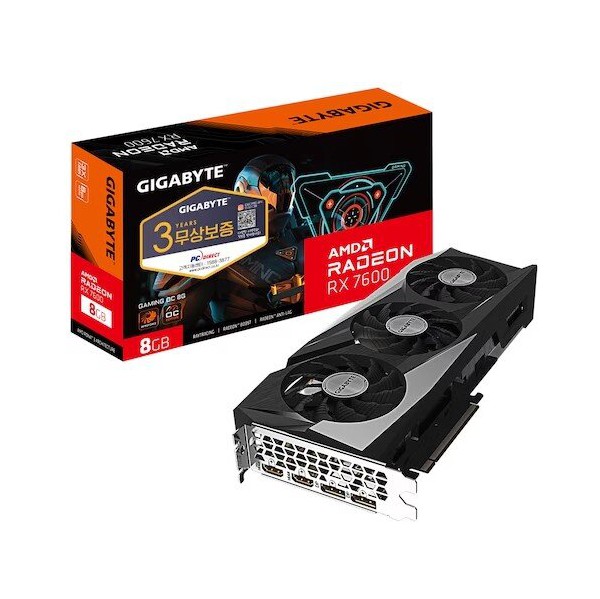 GIGABYTE 라데온 RX 7600 Gaming OC D6 8GB 피씨디렉트 > 그래픽카드 