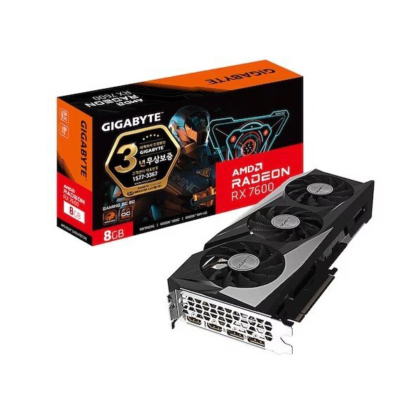 GIGABYTE 라데온 RX 7600 Gaming OC D6 8GB 제이씨현 > 그래픽카드 